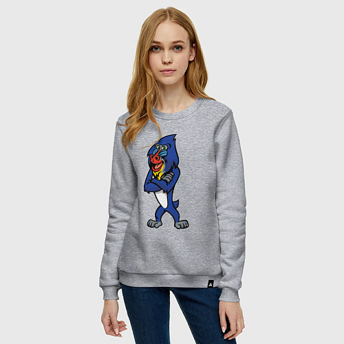 Женский свитшот Мандрил / Меланж – фото 3