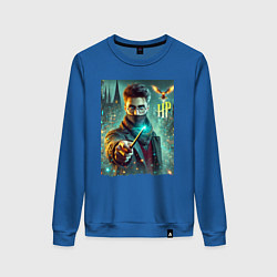 Женский свитшот Harry Potter with a magic wand - ai art fantasy