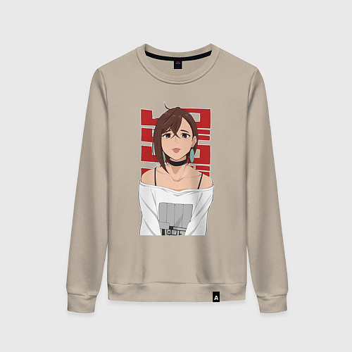 Женский свитшот Дандадан: Момо / Миндальный – фото 1