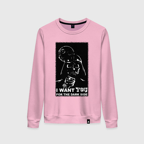 Женский свитшот Звёздные войны Дарт вейдер / Светло-розовый – фото 1