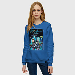 Свитшот хлопковый женский Rick and Morty - space special forces, цвет: синий — фото 2