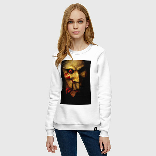 Женский свитшот Пила 4 / Белый – фото 3
