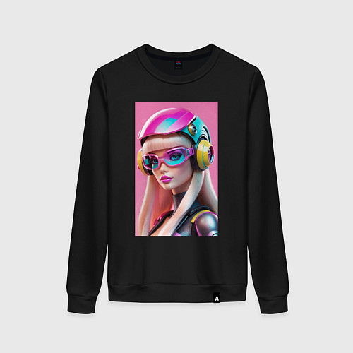 Женский свитшот Sweet Barbie - cyberpunk / Черный – фото 1
