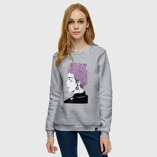 Женский свитшот Токийские мстители Такаши Мицуя / Меланж – фото 3
