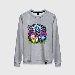 Свитшот хлопковый женский Rick and Morty - we are Venom slime, цвет: меланж