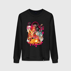 Женский свитшот Игра в кальмара персонажи