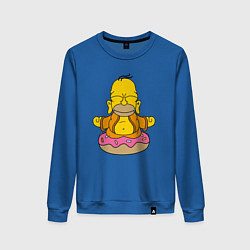 Свитшот хлопковый женский Homer yoga, цвет: синий