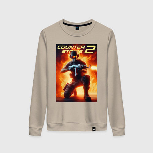 Женский свитшот Counter Strike 2 - gamer / Миндальный – фото 1