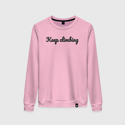 Свитшот хлопковый женский Безумный горный, цвет: светло-розовый