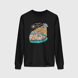 Женский свитшот НЛО на пляже