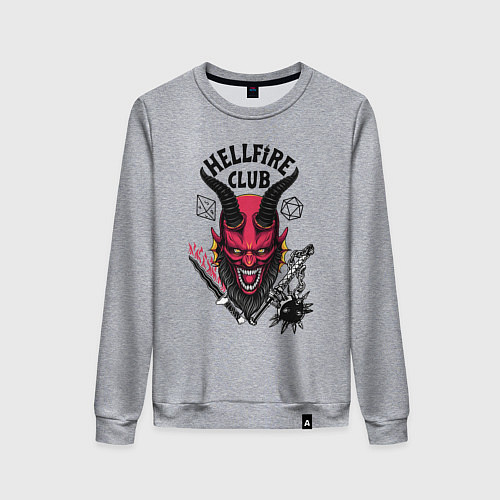Женский свитшот Hellfire club demon / Меланж – фото 1