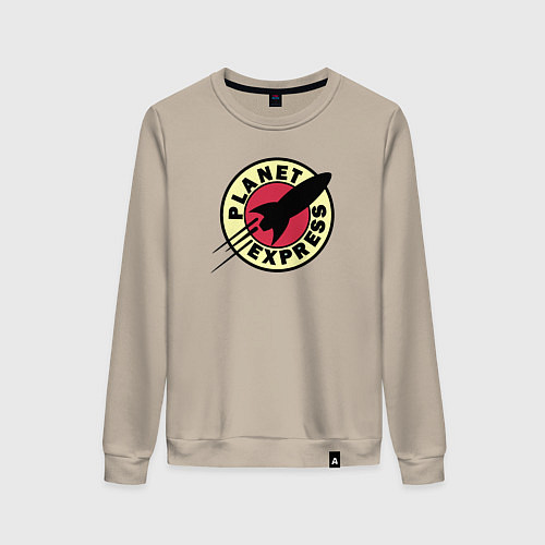 Женский свитшот Логотип Футурама / Миндальный – фото 1