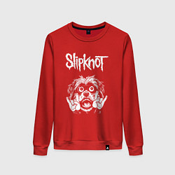 Свитшот хлопковый женский Slipknot rock dog, цвет: красный