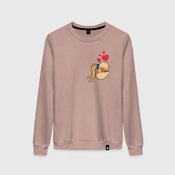 Женский свитшот Лола Банни поцелуй - парные зайцы