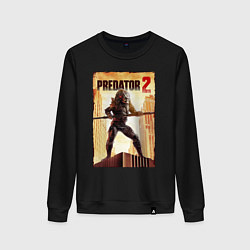 Свитшот хлопковый женский Predator 2, цвет: черный