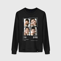 Свитшот хлопковый женский Namjoon bts 4cut, цвет: черный