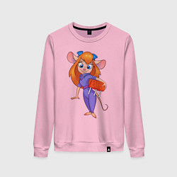 Свитшот хлопковый женский Rescue rangers - Gadget Hackwrench, цвет: светло-розовый