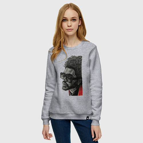 Женский свитшот Blinding lights the weeknd / Меланж – фото 3