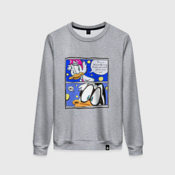 Свитшот хлопковый женский Понка и Дональд, цвет: меланж