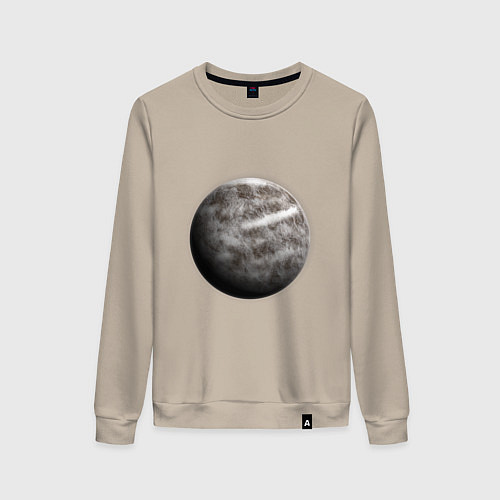 Женский свитшот Планета арт, луна / Миндальный – фото 1