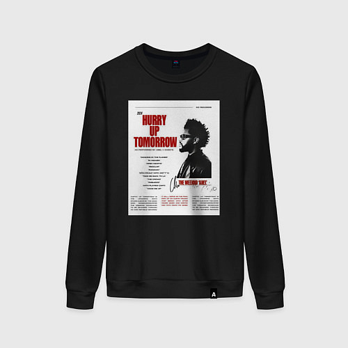 Женский свитшот The weeknd постер / Черный – фото 1