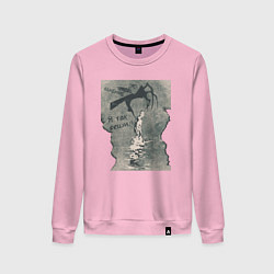 Свитшот хлопковый женский Я так решил, цвет: светло-розовый