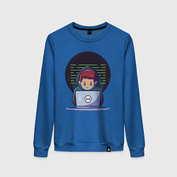 Женский свитшот Хакер с ноутбуком