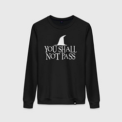 Свитшот хлопковый женский You shall not pass Властелин колец, цвет: черный