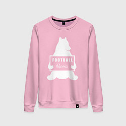 Свитшот хлопковый женский Footbal bear Russia, цвет: светло-розовый