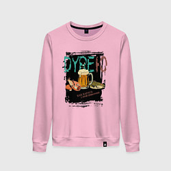 Женский свитшот Дуреет с этой прикормки мем про пиво