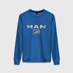 Свитшот хлопковый женский MAN водитель грузовика, цвет: синий