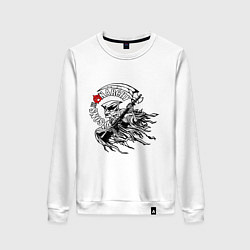 Свитшот хлопковый женский Logo Sons Of Anarchy, цвет: белый