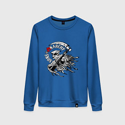 Свитшот хлопковый женский Logo Sons Of Anarchy, цвет: синий