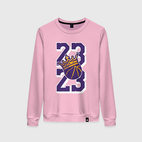 Женский свитшот Король Леброн Джеймс / Светло-розовый – фото 1