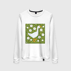 Женский свитшот Гусь в ромашках