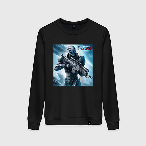 Женский свитшот Mass Effect - N7 ai art / Черный – фото 1