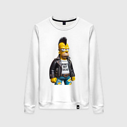 Женский свитшот The harsh Homer Simpson - punks not dead