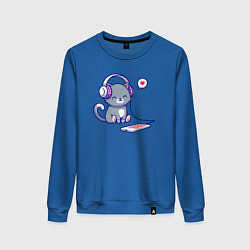 Женский свитшот Котёнок меломан