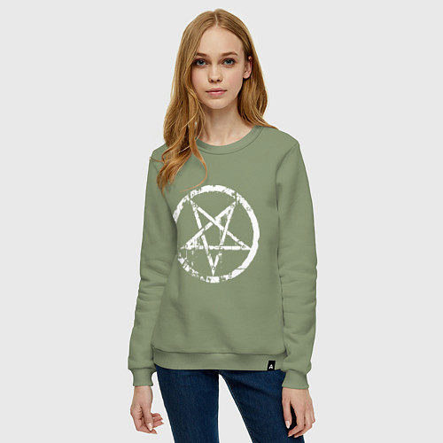Женский свитшот Star pentagram / Авокадо – фото 3