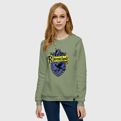 Свитшот хлопковый женский Ravenclaw emblem, цвет: авокадо — фото 2