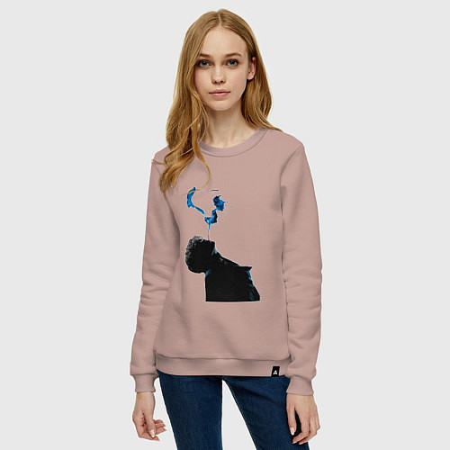 Женский свитшот Три дня дождя постер / Пыльно-розовый – фото 3