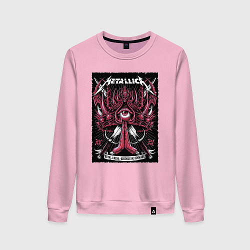 Женский свитшот Metallica - royal arena Denmark / Светло-розовый – фото 1