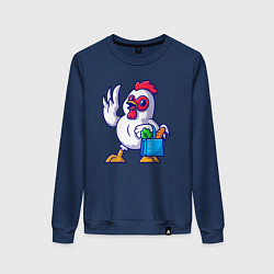 Женский свитшот Петушок с продуктами