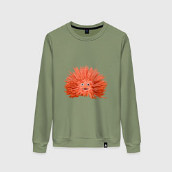 Женский свитшот Сartoon monster fluffy orange