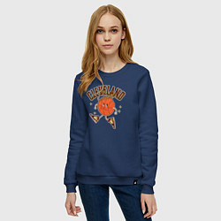 Свитшот хлопковый женский Cleveland Cavs, цвет: тёмно-синий — фото 2