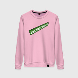 Свитшот хлопковый женский Minecraft игра, цвет: светло-розовый