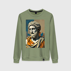 Женский свитшот Античная статуя в теплых тонах