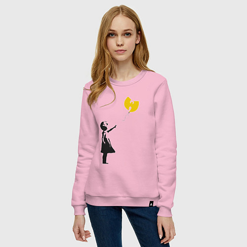 Женский свитшот Wu-Tang Banksy / Светло-розовый – фото 3