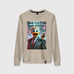 Женский свитшот Donald Duck Trump and James Duck Vance