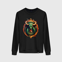 Женский свитшот Телец в тени змеи